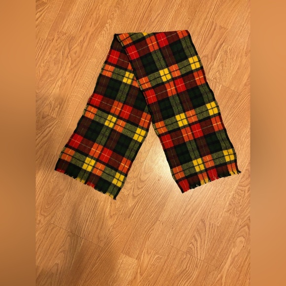 Plaid Wool Scarf - Picture 1 of 5